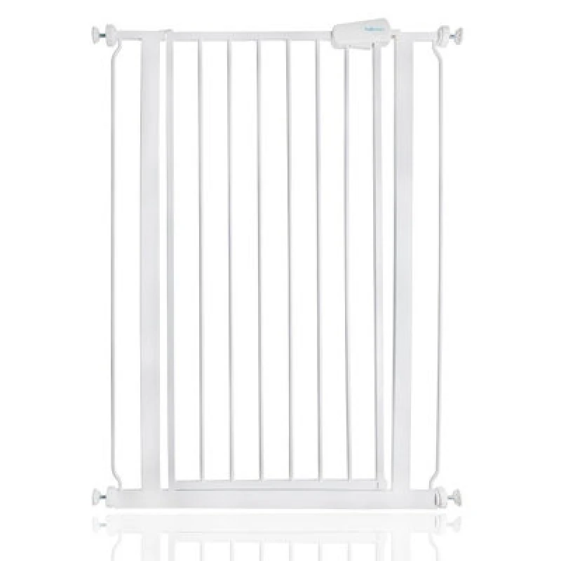 Image of Safetots Extra Tall Metal Safety Gate Pressure Fit, 75Cm - 82.6Cm, White, 104Cm In Height, Extra Tall Baby Gate