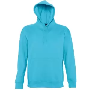 image of SOLS Slam Unisex Hooded Sweatshirt / Hoodie (S) (Turquoise)