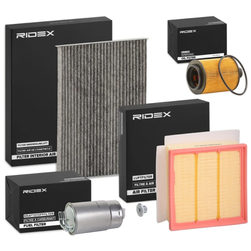 Image of RIDEX 4055F0662 Filter Set with air filter, with pre-filter Filter Set (4055)