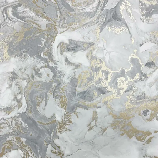 Image of MURIVA Elixir Marble Grey & Gold Bedroom Wallpaper Living Room Wallpaper Wall Paper Rolls - Grey & Gold 5060802620351