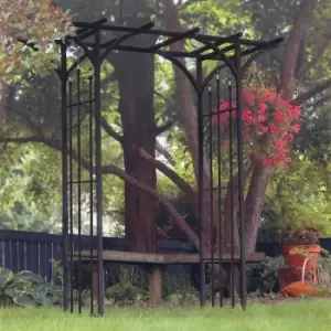 Image of Panacea Finials Metal Garden Arch 7' x 6'3