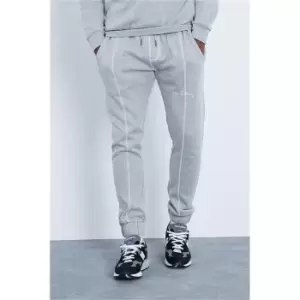 I Saw It First Grey Pipe Seam Cuffed Joggers - Grey