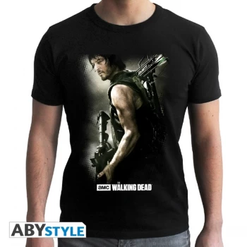 Image of The Walking Dead - Daryl Crossbow Mens Large T-Shirt - Black
