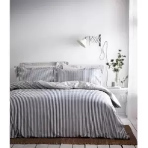 Image of The Linen Yard Hebden Duvet Cover Set (King) (Blue/Grey/Natural) - Blue/Grey/Natural