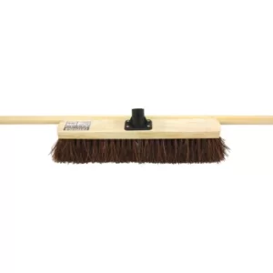 image of 18" Stiff Bassine Broom with 48" Wooden Handle