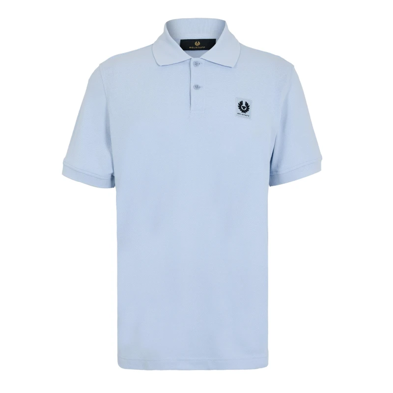 Image of Belstaff Cotton Pique Polo Sky Blue male 2XL