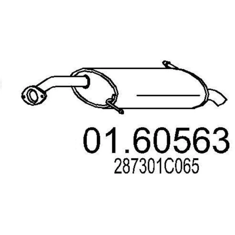 Image of MTS 01.60563 Rear silencer End Silencer (3437)