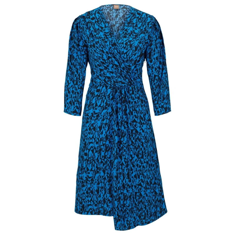 Image of Boss Womens Danottea Dress, Wrap Design, Flared Shape Open Misc female 10 (M)