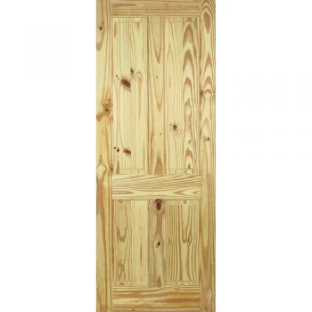 Image of LPD Traditional 4 Panel Unfinished Knotty Pine Internal Door - 1981mm x 686mm (78 inch x 27 inch)