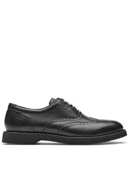 image of Rockport Wingtip Shoes - Black, Size 12, Men