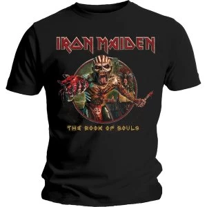 Image of Iron Maiden - Book of Souls Eddie Circle Unisex Large T-Shirt - Black