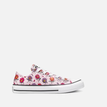 image of Converse Kids Chuck Taylor All Star Floral Trainers - Pink Foam/White - UK 11 Kids