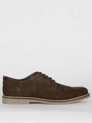 Image of Barbour Raby Suede Shoes, Choco, Size 9, Men