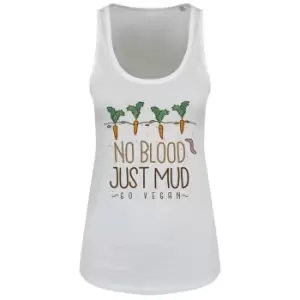 Image of Grindstore Womens/Ladies No Blood Just Mud Vegan Floaty Tank (XXL) (White)