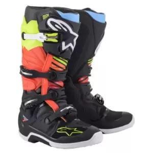 Alpinestars Tech 7 Black Yellow Fluo Red Fluo US 11