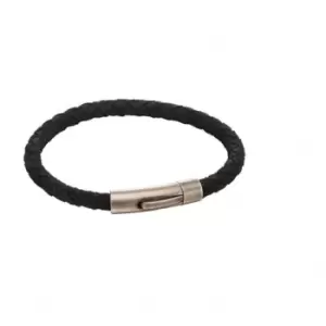 Image of Fred Bennett Black Suade Antique Silver Clasp Bracelet B5138