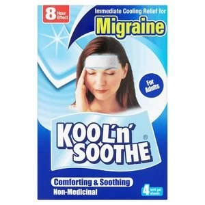 Image of KoolnSoothe Migraine Pain Relief Cool Soft Gel Sheets 4s