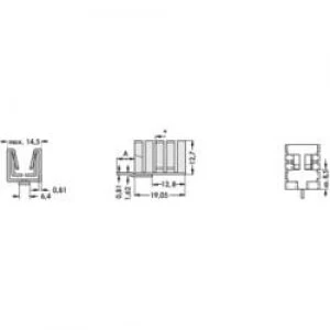 Image of Heat sink 21 CW L x W x H 19 x 14.5 x 12.7mm TO 220 Fischer