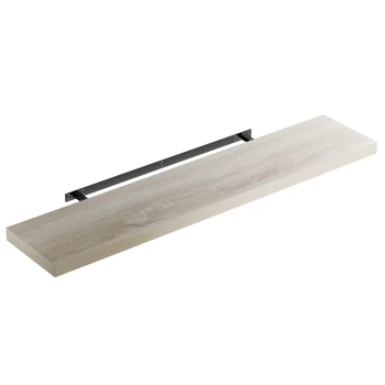 Floating Wall Shelf 110cm with Wall Mount - Oak