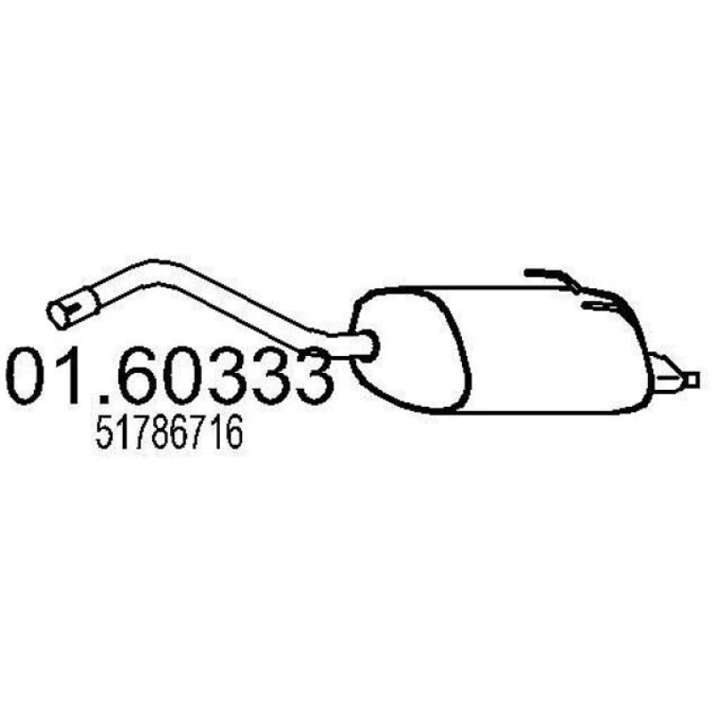 Image of MTS 01.60333 Rear silencer End Silencer (3437)