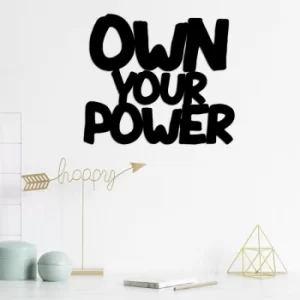 Image of Own Your Power Black Decorative Metal Wall Accessory