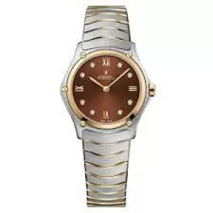Image of Ebel 1216445A Womens Wave Diamond Wristwatch Colour - Gold Tone