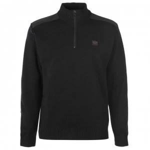 Paul And Shark Marine Quarter Zip Sweater - Black 011