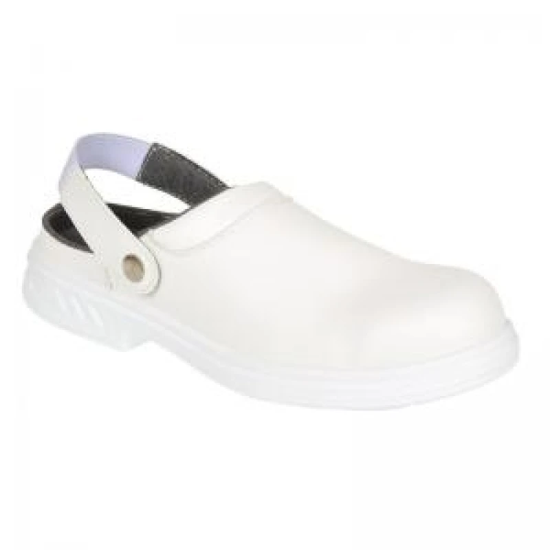 Image of Portwest Steelite SB AE WRU Clean Area Safety Clogs FW82WHR46 Colour: White