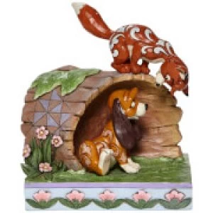 Image of Disney Fox and Hound On Log Figurine