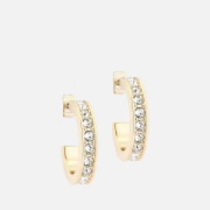 Image of Ted Baker Womens Seanna: Small Crystal Hoop Earring - Gold/Crystal