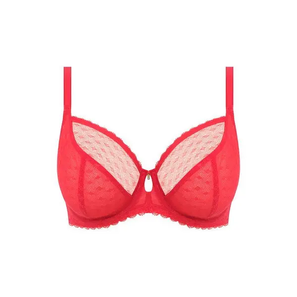 image of Freya Signature Underwired Plunge Bra - Red 32FF