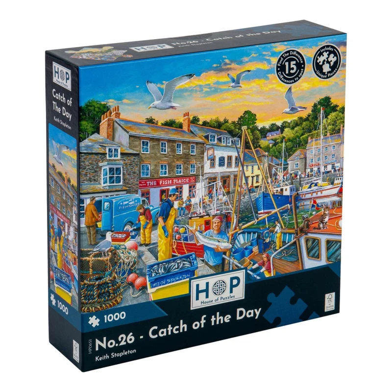 Image of The House Of Puzzles No. 26 - Catch of the Day, 1000 Piece Jigsaw Puzzle Multi unisex