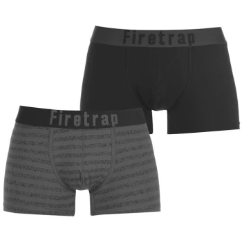 Image of Firetrap 2 Pack Trunks - Black/Stripe