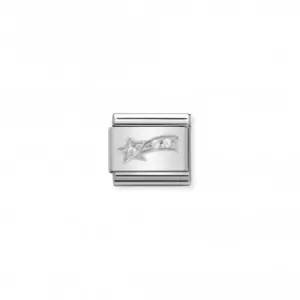Image of Nomination Composable Christmas Enamel White Comet Link 330313/01
