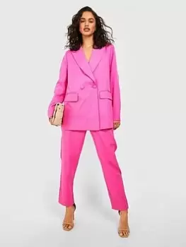Image of Boohoo Straight Leg Trouser - Pink, Size 16, Women