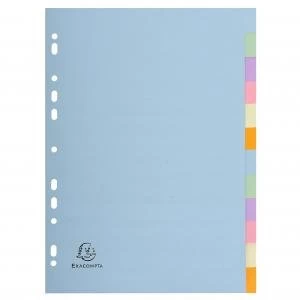Image of Exacompta 12part Coloured Plain Dividers