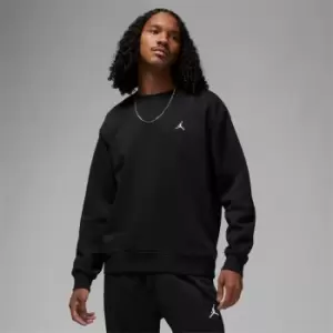 Image of Jordan J Essential Fleece Crewneck, Black/White, Male, Crewnecks, DQ7520-010