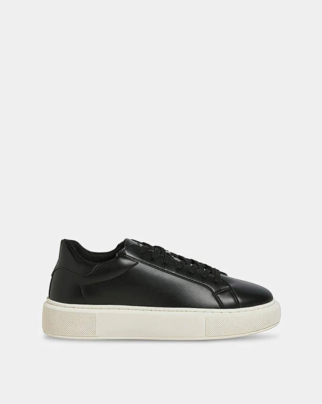 Image of jack & jones Jack & Jones Aspire Cupsole PU Trainer Black - JACK & JONES - Size: 10 Black Male 10 OQ57304