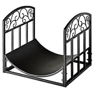 image of Outsunny Iron Arched Log Rack 842-153 Black