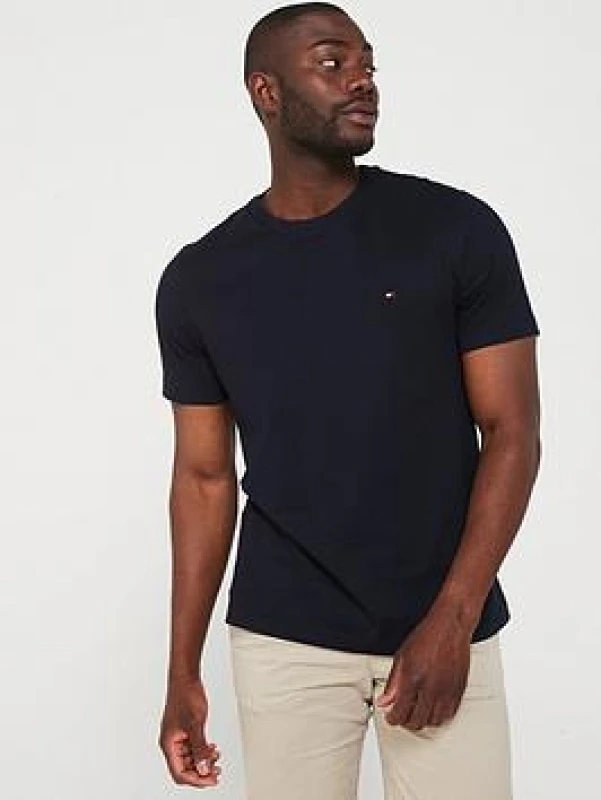 Image of Tommy Hilfiger Thick Regular Fit T-Shirt Dark Blue Cotton M