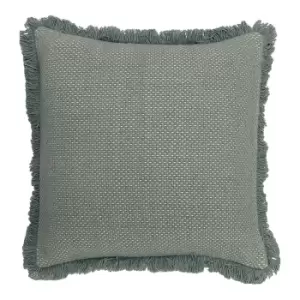 Image of Sienna Twill Woven Cushion Teal, Teal / 45 x 45cm / Cover Only