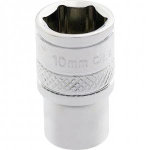 Image of Draper 1/4" Drive Polished Finish Hexagon Socket Metric 1/4" 10mm