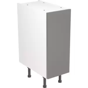 Image of Kitchen Kit Flatpack Slab Kitchen Cabinet Base Unit Super Gloss 300mm in Dust Grey MFC