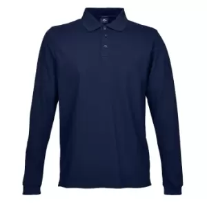Image of Tee Jays Mens Luxury Stretch Long Sleeve Polo Shirt (2XL) (Navy Blue)