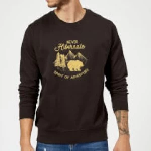Image of Never Hibernate Spirit Of Adventure Sweatshirt - Black - 5XL