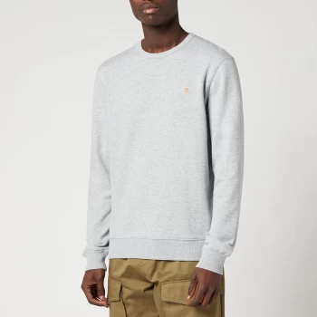 image of Farah Mens Tim Sweatshirt - Light Grey Marl - S