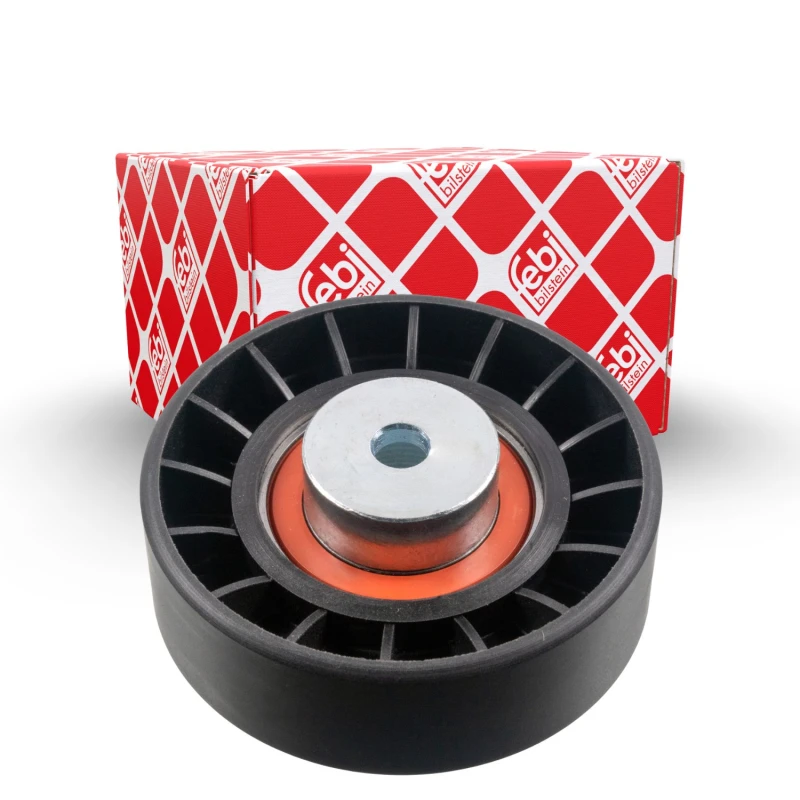 Image of FEBI BILSTEIN 08673 Idler Pulley Plastic Deflection/Guide Pulley,v-ribbed belt (312)