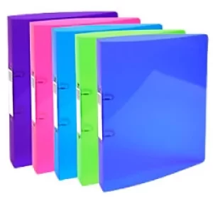 image of Iderama Ring Binder PP A4+, 2 O Ring 30mm, S40mm, Assorted, 3 Packs of 5