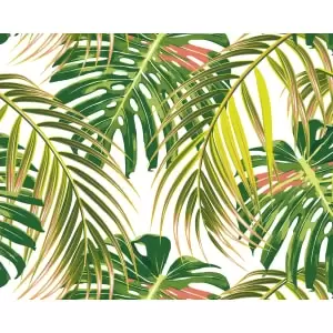 image of Origin Murals Tropical Leaves Citrus Wall Mural - 3.5m x 2.8m