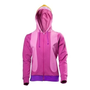 Image of Adventure Time - Princess Bubblegum Inspired All-Over Print Womens Large Hoodie - Multi-Colour